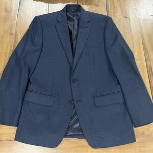 Lauren Ralph Lauren Men’s Houndstooth Sport Coat, Size 38R, Navy Blue